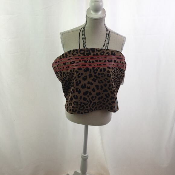 Flirtitude Active Crop Top Chocolate Leopard XXL - Picture 1 of 12